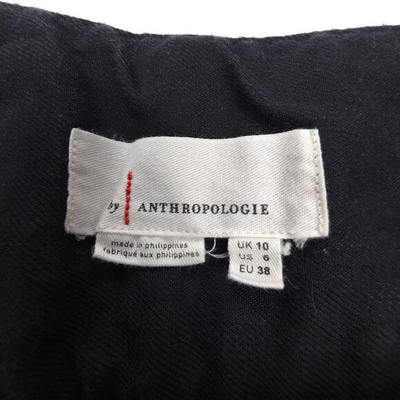 BY ANTHROPOLOGIE Nellie Trousers Wide Leg Linen Belted Pant French Girl Minimal - Picture 2 of 7